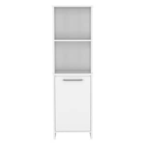 17.71 in. W x 15.74 in. D x 59.29 in. H White Linen Cabinet Storage Cabinet with 4 Shelves and Single Door