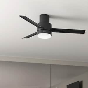 Gilmour 52 in. Matte Black Indoor/Outdoor Ceiling Fan with LED Light Kit and Remote Included