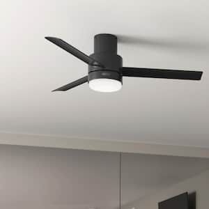 Gilmour 52 in. Indoor/Outdoor Matte Black Ceiling Fan with Light Kit and Remote Included