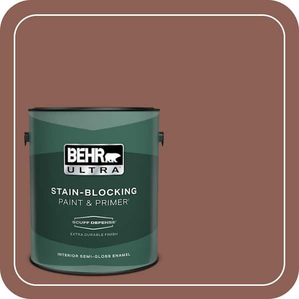 BEHR ULTRA 1 gal. #ECC-26-1 Cedar Grove Extra Durable Semi-Gloss Enamel Interior Paint & Primer