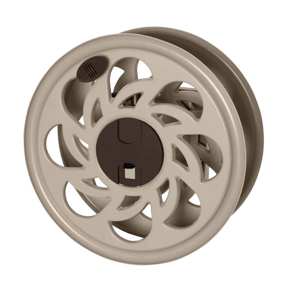 Suncast 100 ft. Sidewinder Wall Mount Hose Reel - Light Taupe CPLSWA100 -  The Home Depot