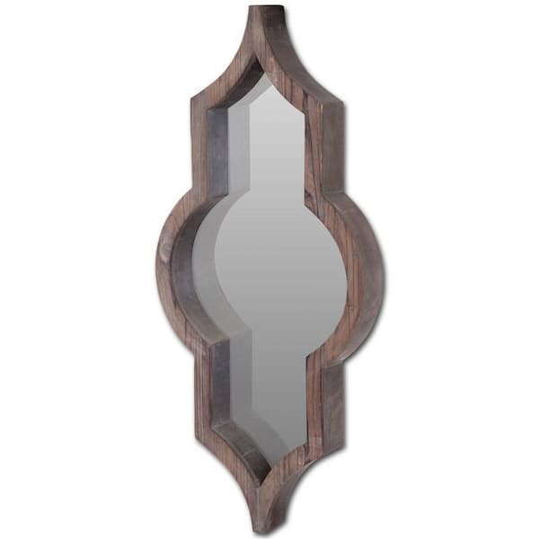 Mercana Medium Irregular Medium Brown Novelty Mirror (34.0 in. H x 15.0 in. W)
