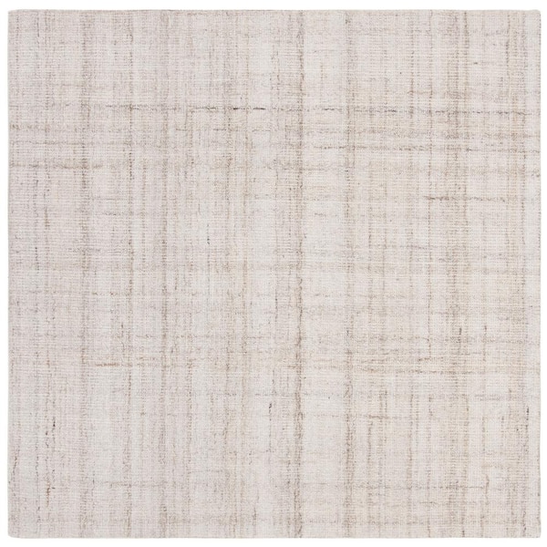 SAFAVIEH Abstract Ivory/Beige 10 ft. x 10 ft. Striped Square Area Rug
