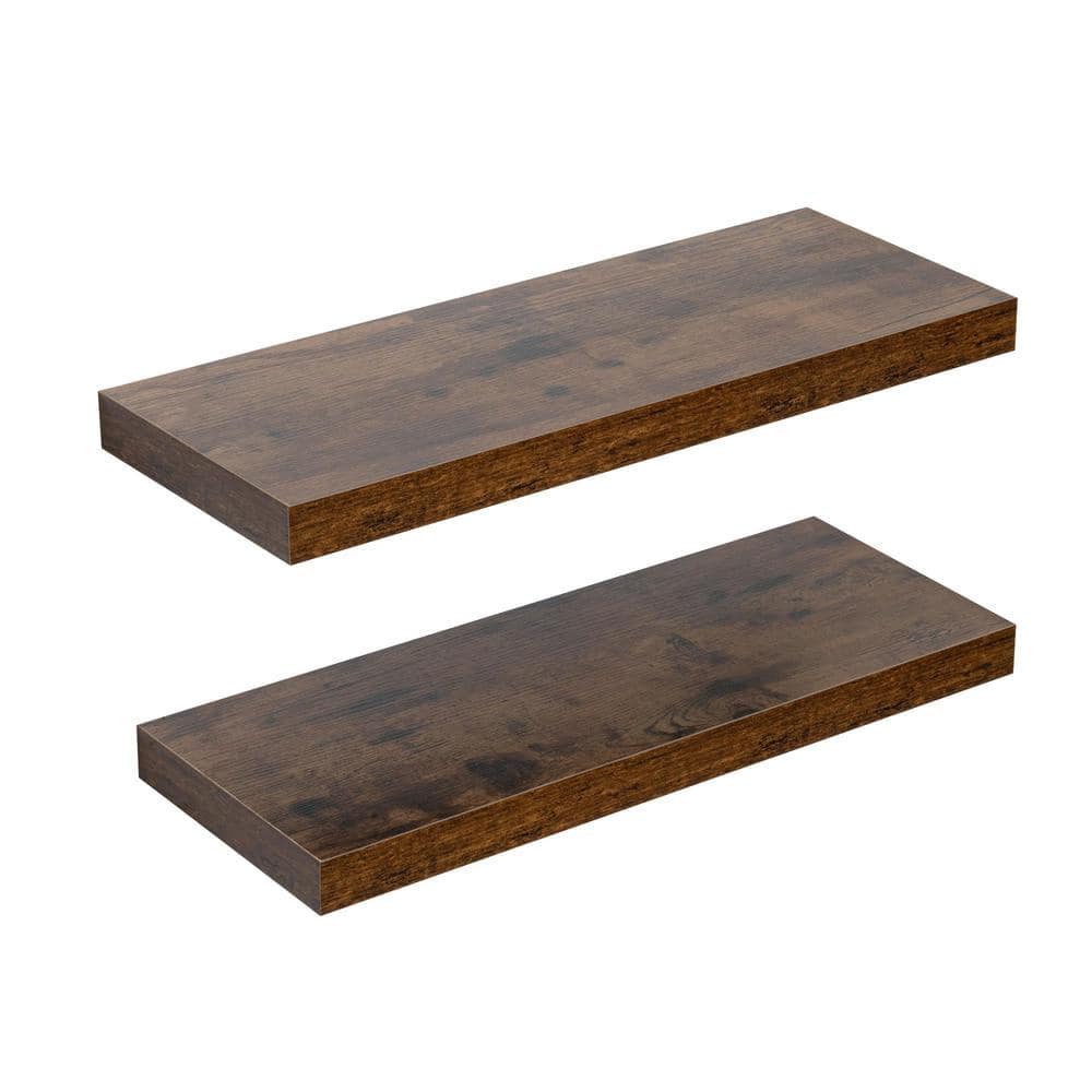 24 in. W x 9 in. D Brown Floating Shelves Decorative Wall Shelf