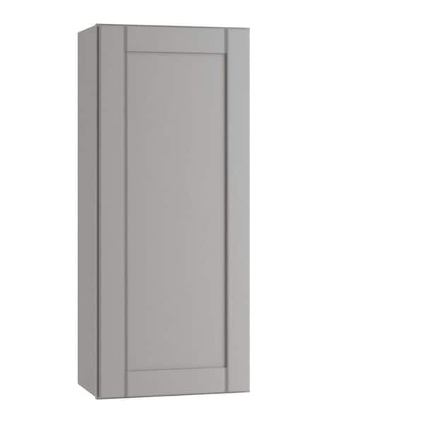Home Decorators Collection Washington Veiled Gray Plywood Shaker Assembled Wall Kitchen Cabinet Soft Close Left 18 in W x 12 in D x 36 in H