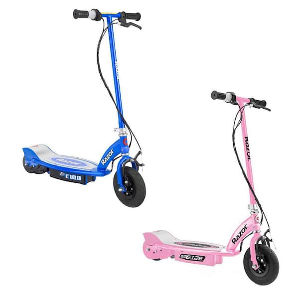 Razor Electric Powered Motorized Ride On Kids Scooters, Blue and Pink (2-Pack)
