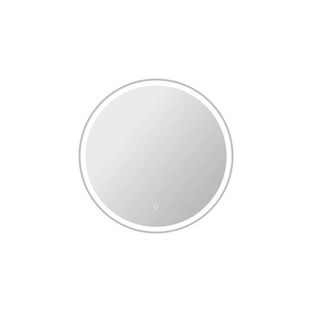 32 in. W x 32 in. H Round Framed LED Wall Mirror in Silver price history on PriceWatchPro