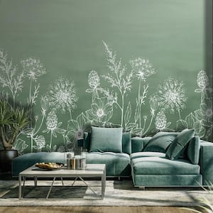 Veer Decor Wild Flora Sketch Taupe Wall Mural 8253-BD1 - The Home