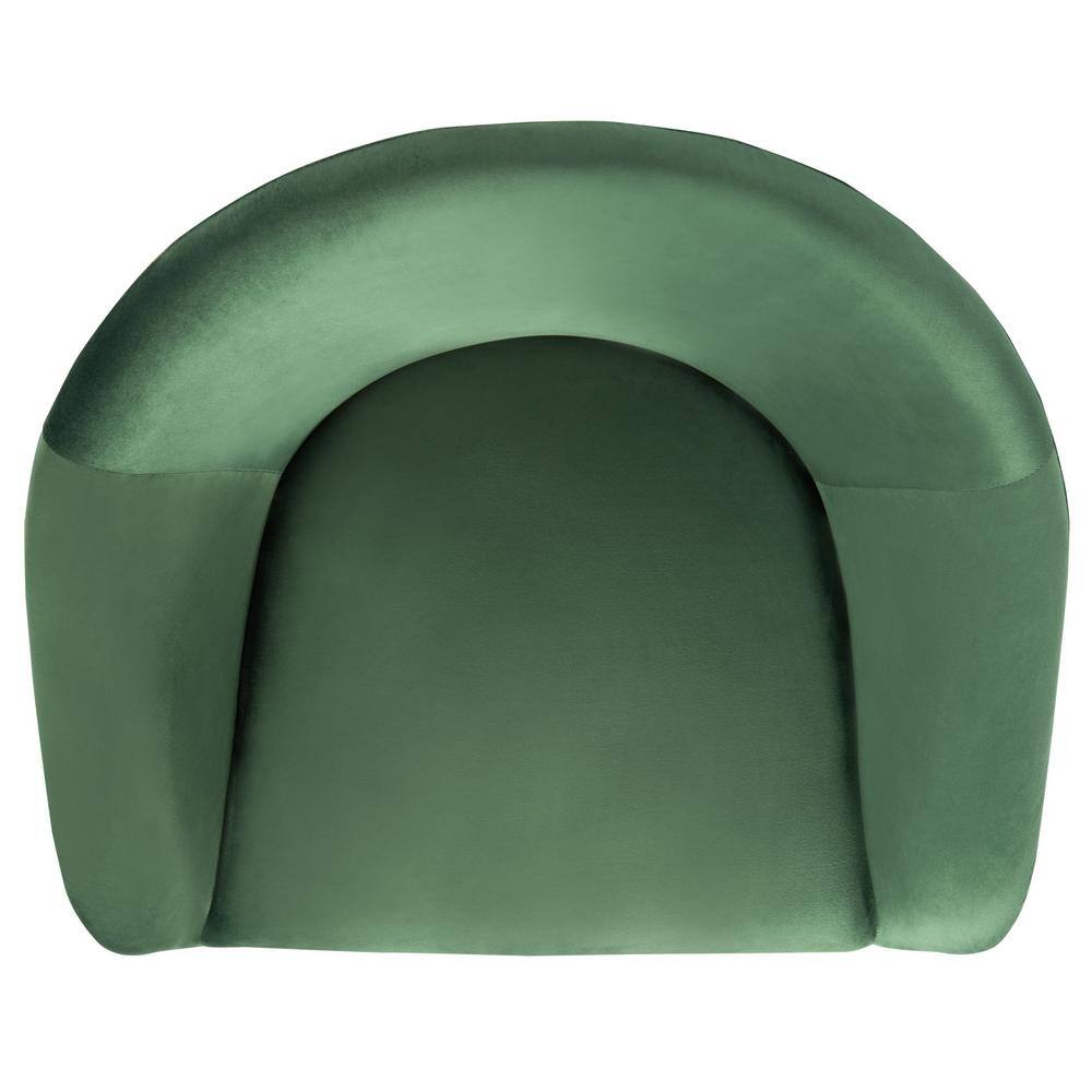 Malachite Green Velvet Accent Chair with Slim Gold Legs