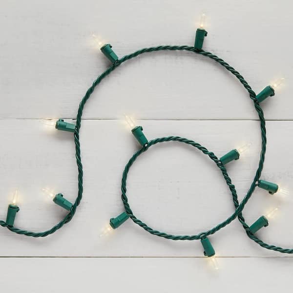 100 Twinkling Warm White Mini LED String Lights with White Wire