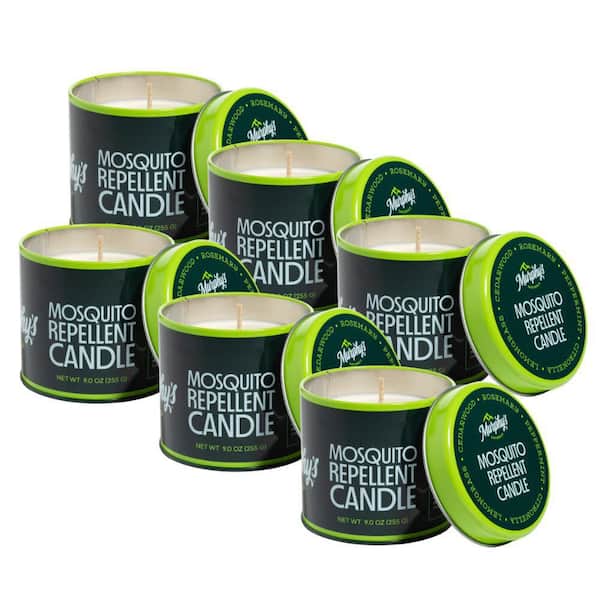 30-Hour Bug Defense and Eco-Friendly Mosquito Repellent Citronella Candle (6-Pack)