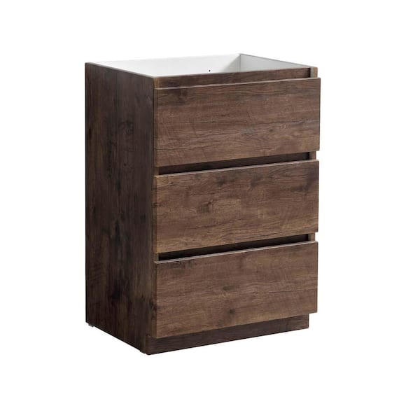Fresca Lazzaro 24 in. Modern Bath Vanity Cabinet Only in Rosewood
