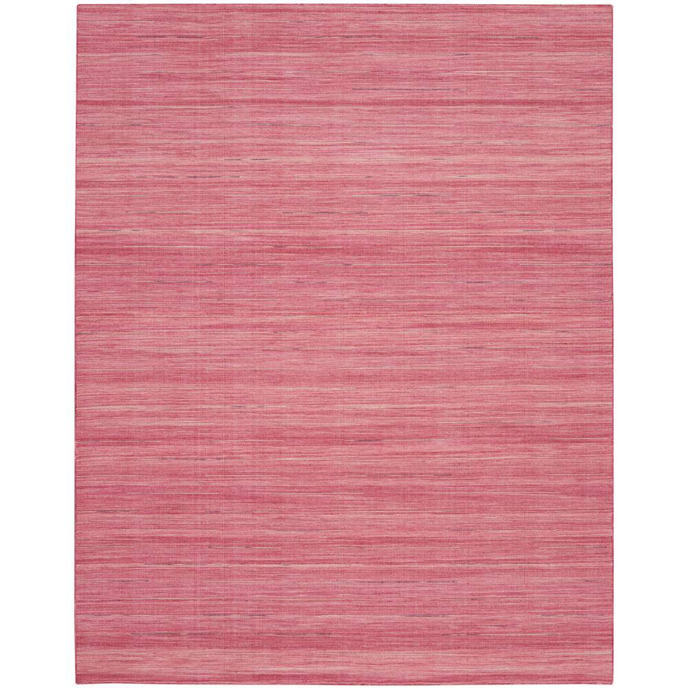 Nourison Interweave Rose 9 ft. x 12 ft. Solid Ombre Geometric Modern ...