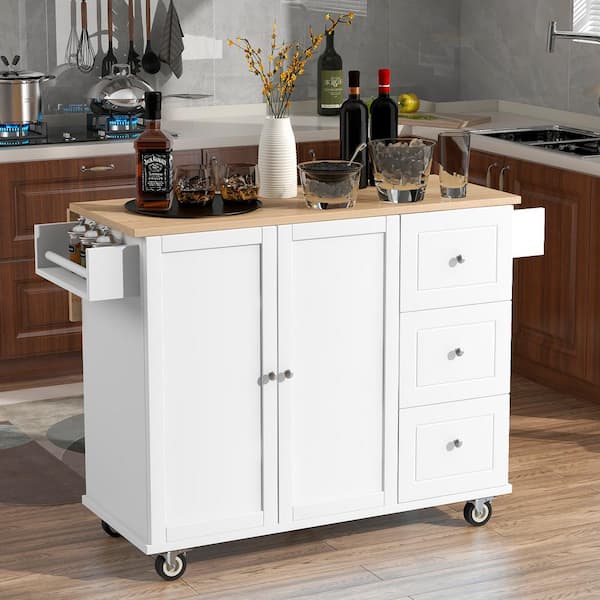 Breakfast Bar Towel Rack Drawers, Cabinets On Wheels For Kitchen