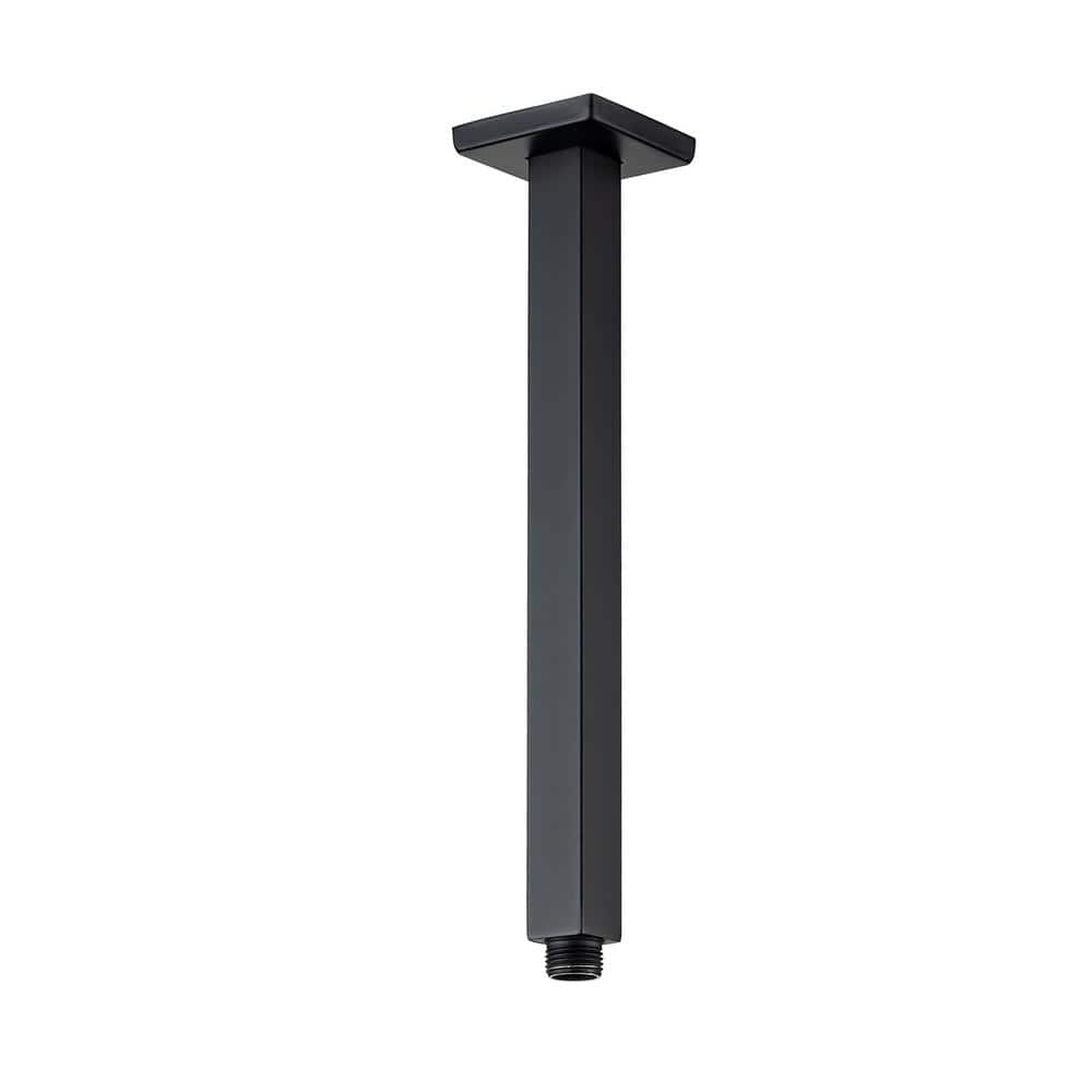 Matte Black Stainless Steel Ceiling Mounted Shower Arm