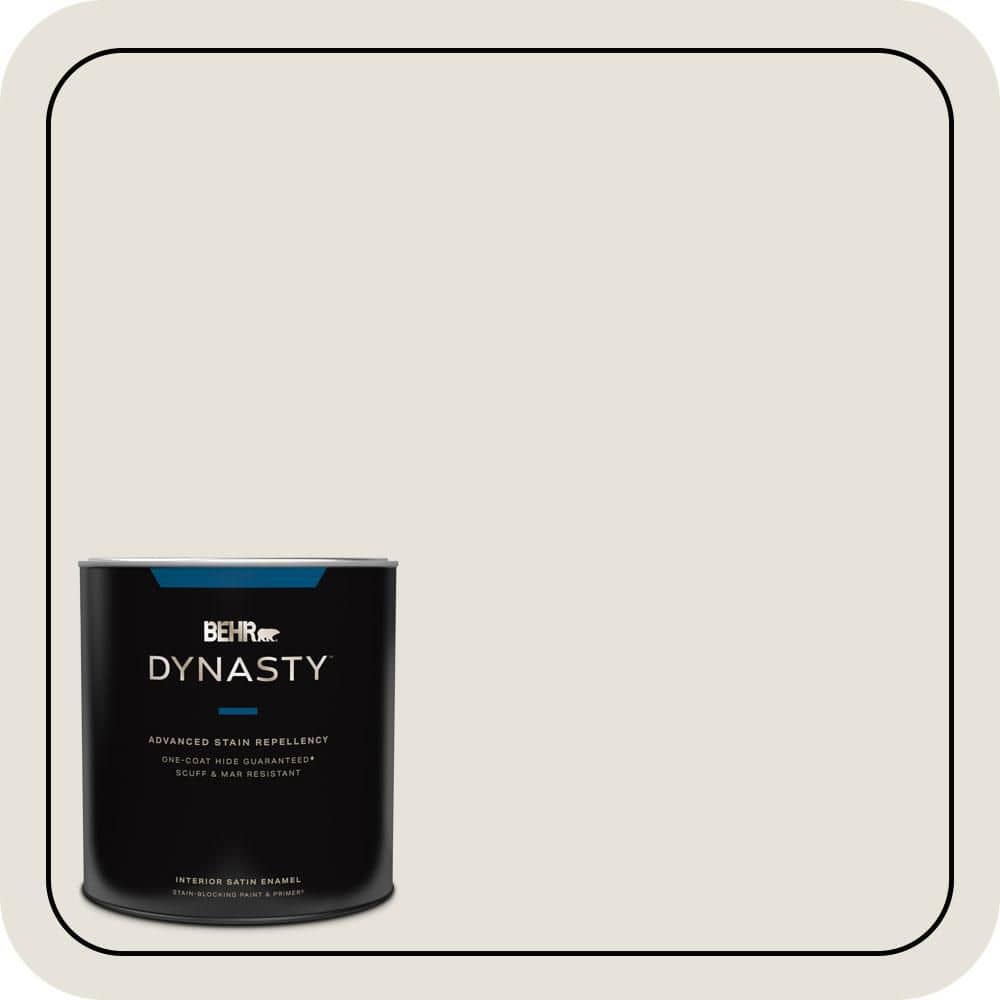 1 qt. Home Decorators #HDC-NT-21 Weathered White Satin Enamel Interior Stain-Blocking Paint and Primer price history on PriceWatchPro
