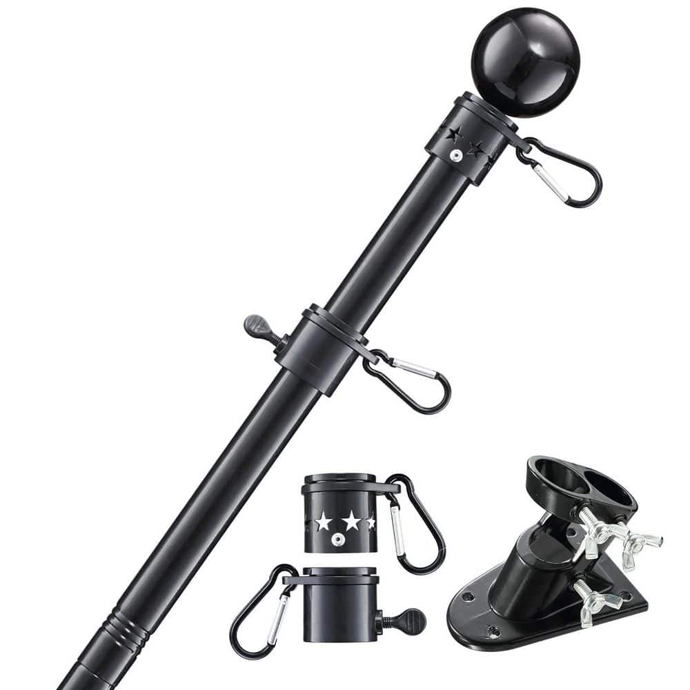 5 in. Adjustable Stainless Steel Flagpole Kit Outdoor Flag Spins Anti-Tangle Dual Angle Bracket for Porch Yard price history on PriceWatchPro