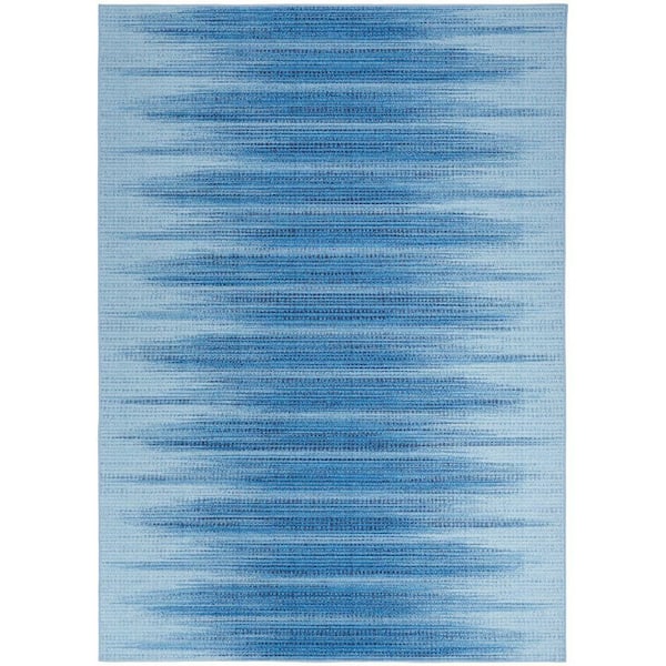 Vintage Home Blue 5 ft. x 7 ft. Abstract Contemporary Area Rug