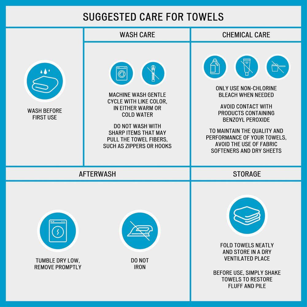 Gray Cotton Quick Dry 12-Piece Bath Towel Set