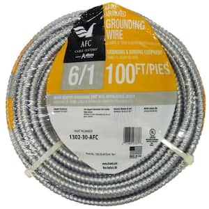 6/1 x 100 ft. Bare Armored Ground Cable