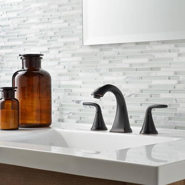 Pasadena 8 in. Widespread 2-Handle Bathroom Faucet in Tuscan Bronze