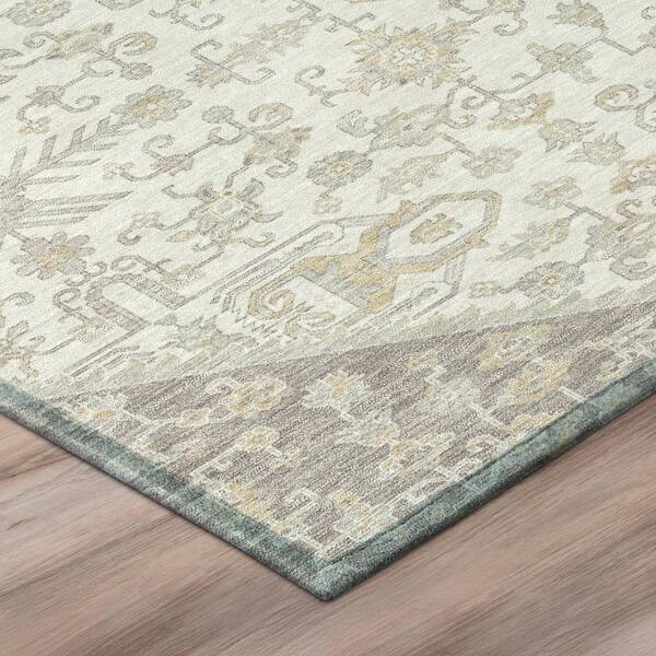 Chantille Machine Washable Indoor/Outdoor Abstract ACN3050 Ivory 2 ft. x 7 ft. Runner Rug