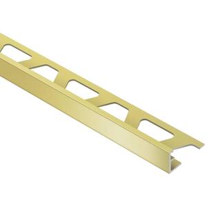 Jolly Satin Brass Anodized Aluminum 1/2 in. x 8 ft. 2-1/2 in. Metal Tile Edging Trim