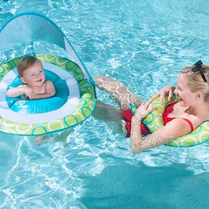 Mommy and Me Baby 9-Months to 24-Months Spring Pool Float with Canopy and Mesh Bed