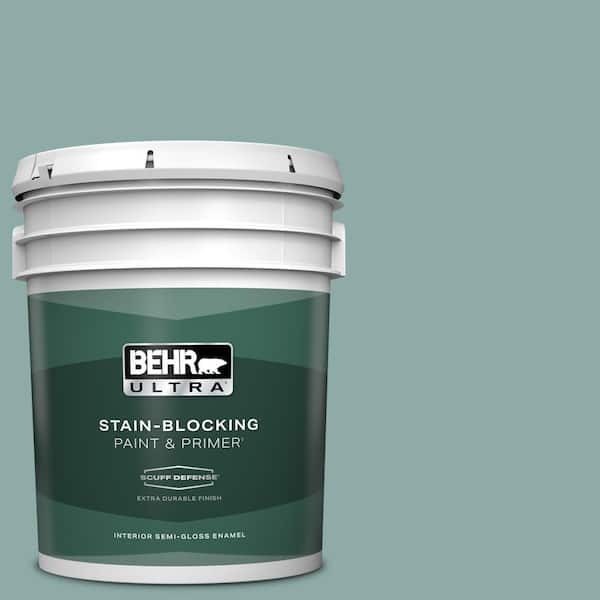 BEHR ULTRA 5 gal. Home Decorators Collection #HDC-CL-25 Oceanus Extra Durable Semi-Gloss Enamel Interior Paint & Primer