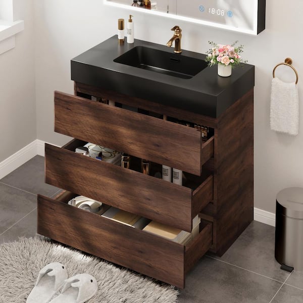 FAMYYT 36 in. W Single Sink Freestanding Bath Vanity in