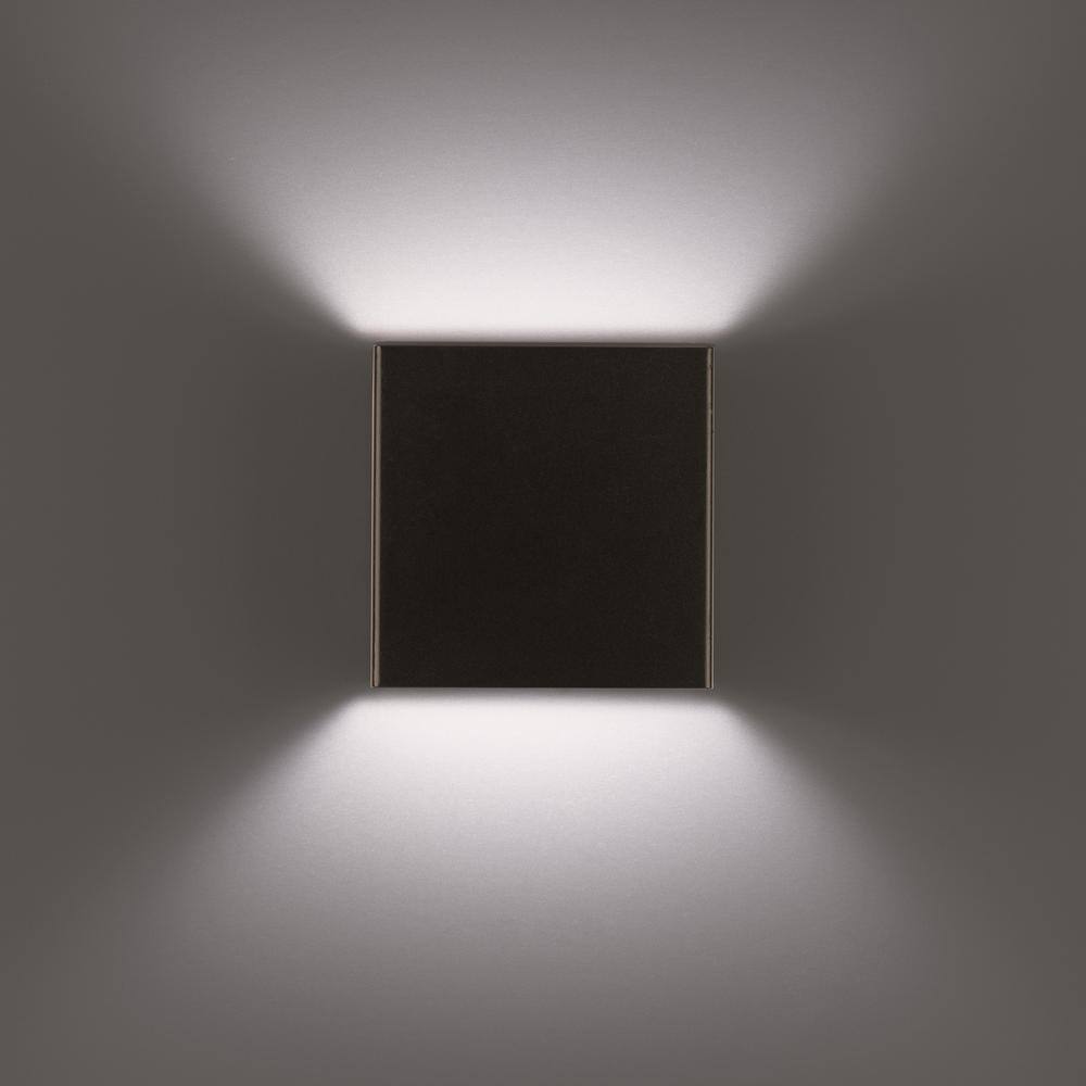 Boxi Modern Black Aluminum LED Flush Mount Sconce