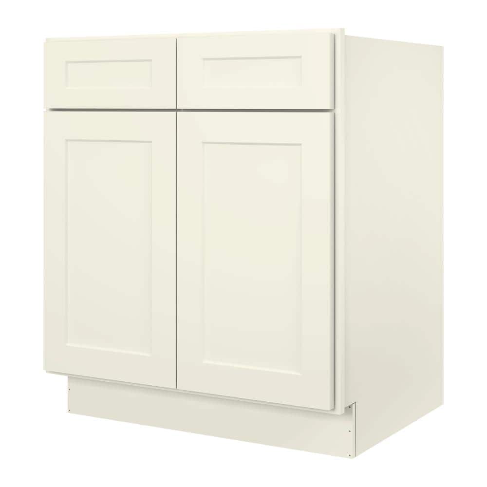 Vanity Sink Base Cabinet 30-in W x 34-1/2-in H x 21-in D Antique White Ready to assemble Plywood Cabinet Recessed price history on PriceWatchPro