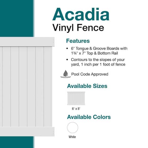 Freedom Waverly 6-ft H x 8-ft W Sand Privacy Vinyl Fence Panel (Unassembled)