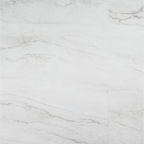 A&A Surfaces Calacatta Raccolto MIL x 18 in. W x 36 in. L Click Lock Waterproof Vinyl Tile Flooring (27 sq. ft. /case)