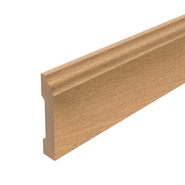 PERFORMANCE ACCESSORIES Nobelford 0.62 in. T x 3.3 in. W x 94.5 in. L Textured Wood Look Laminate Moulding/Trim Base Molding