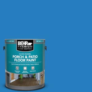 1 gal. #P510-6 Brilliant Blue Gloss Enamel Interior/Exterior Porch and Patio Floor Paint