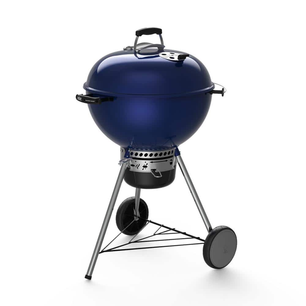 Weber 22 in. Master-Touch Charcoal Grill Deep Blue with Built-In Thermometer 14516001 - Home Depot