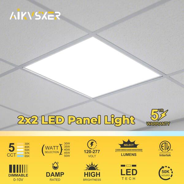 AIKVSXER 2 ft. x 2 ft. 6500K Integrated LED Panel Light Drop