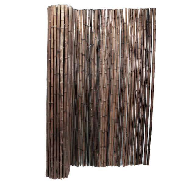 Backyard X-Scapes 3 ft. H x 8 ft. L x 1 in. D Carbonized Bamboo Fence Panel, Outdoors Garden Fencing