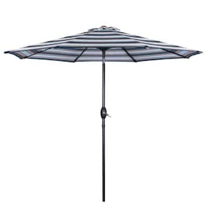 9 ft Outdoor Patio Aluminum Umbrella with Tilt Adjustable Sunshade, Aluminum Pole 1.5 in.