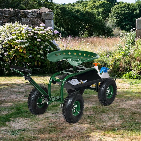 heavy duty garden cart with seat