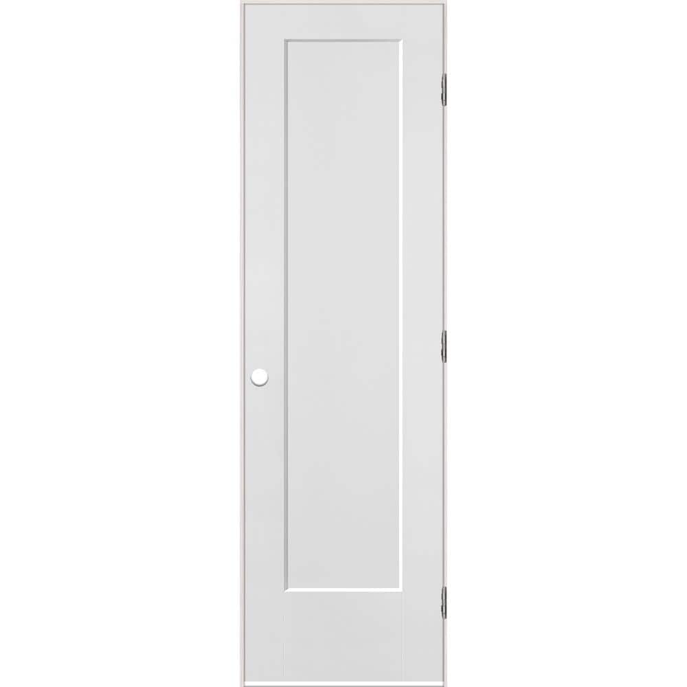 24 in. x 80 in. 1 Panel Left-Handed Primed Composite Hollow Core Single Prehung Interior Door 4-9/16 in. Flat Jamb price history on PriceWatchPro