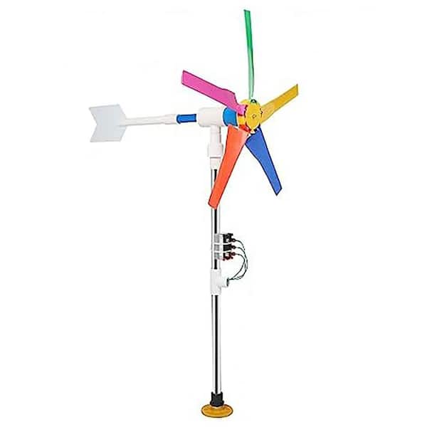 DIY Wind Powered Backyard Spinner Windmill Generator Kit 18 Inch Colorful Tape Light Strip Rainproof Durable Decor PVC