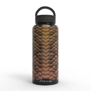 Liberty 20 oz. Flat White Insulated Stainless Steel Water Bottle with D-Ring Lid