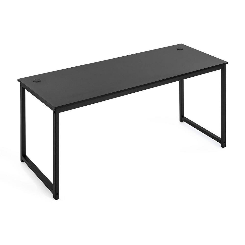 63 in. Rectangular Black Wood Computer Desk, Work Desk for Home & Office Use