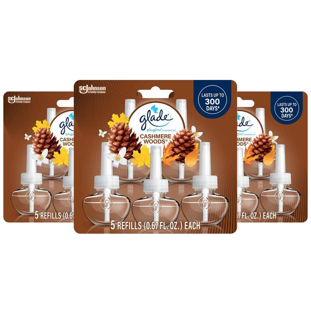 3.35 fl. oz. Cashmere Woods Scented Oil Plug-In Air Freshener Refill (15-Count) (3-Pack) price history on PriceWatchPro