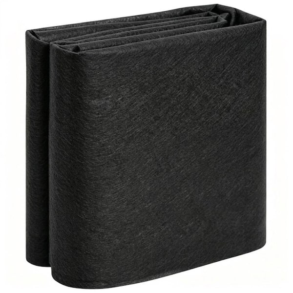 3 ft. x 50 ft. Weed Barrier Landscape Fabric Heavy Duty Double Layer Black 1-Piece