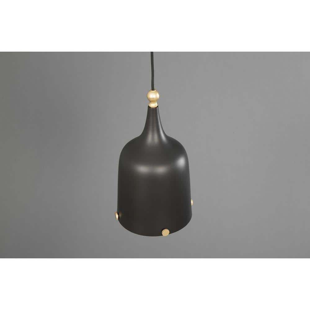Black Steel Vintage Bowl Pendant Light with LED Option