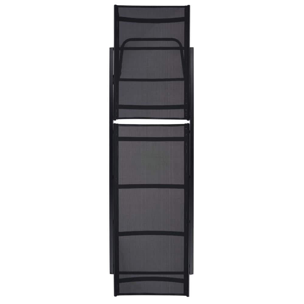 Fionne Modern Chic Black Outdoor Sunlounger
