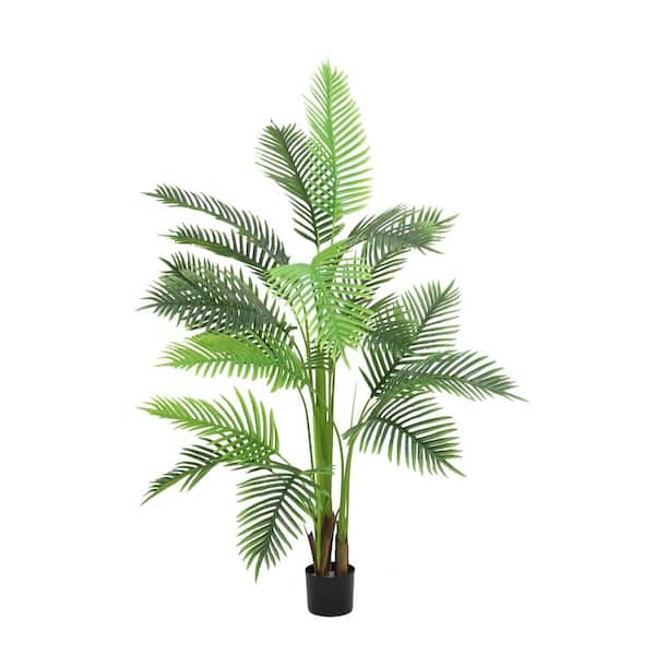 Unbranded The Mod Greenhouse 60" Artificial Paradise Palm Tree in Black Matte Planter's Pot